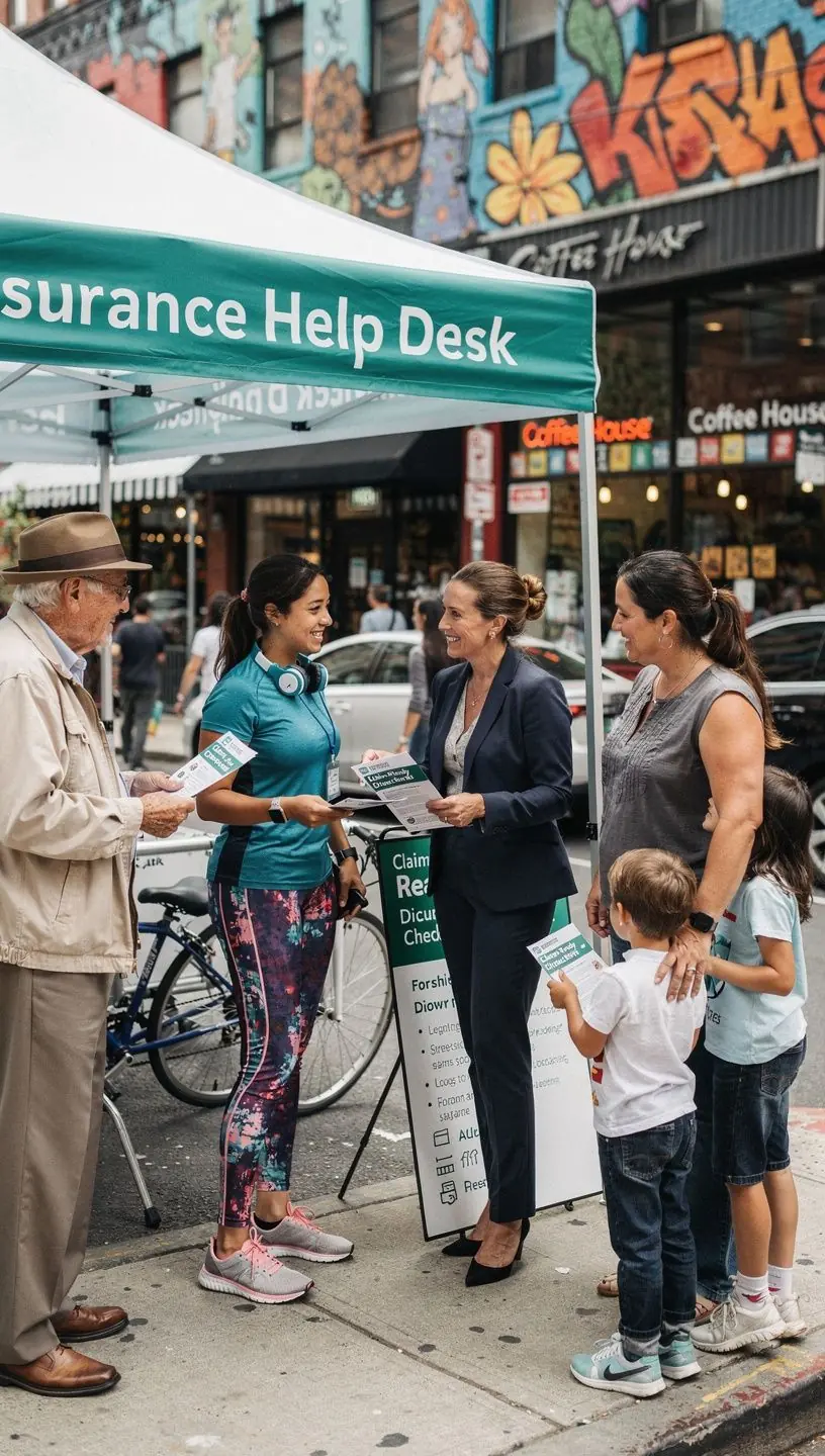 Pracownik agencji porównawczej ubezpieczeń samochodowych udzielający wsparcia klientowi.